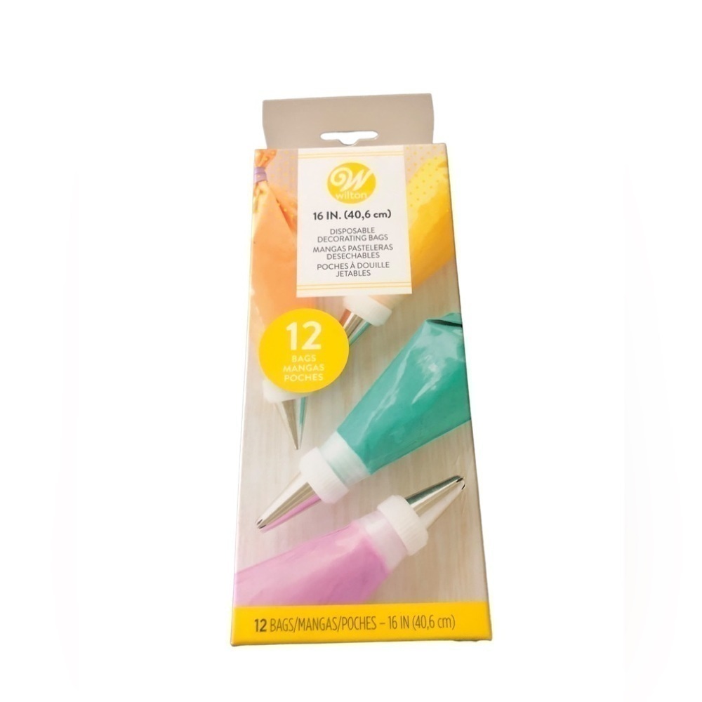 Wilton 16” Disposable Decorating Bags X12 Cake Decorating Candy Making NIB
